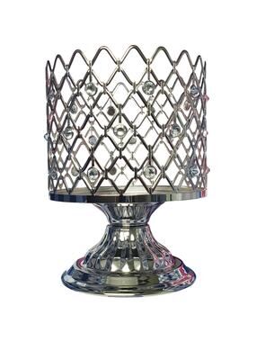 BBW Silver Wired Gems Large 3 Wick Candle Holder